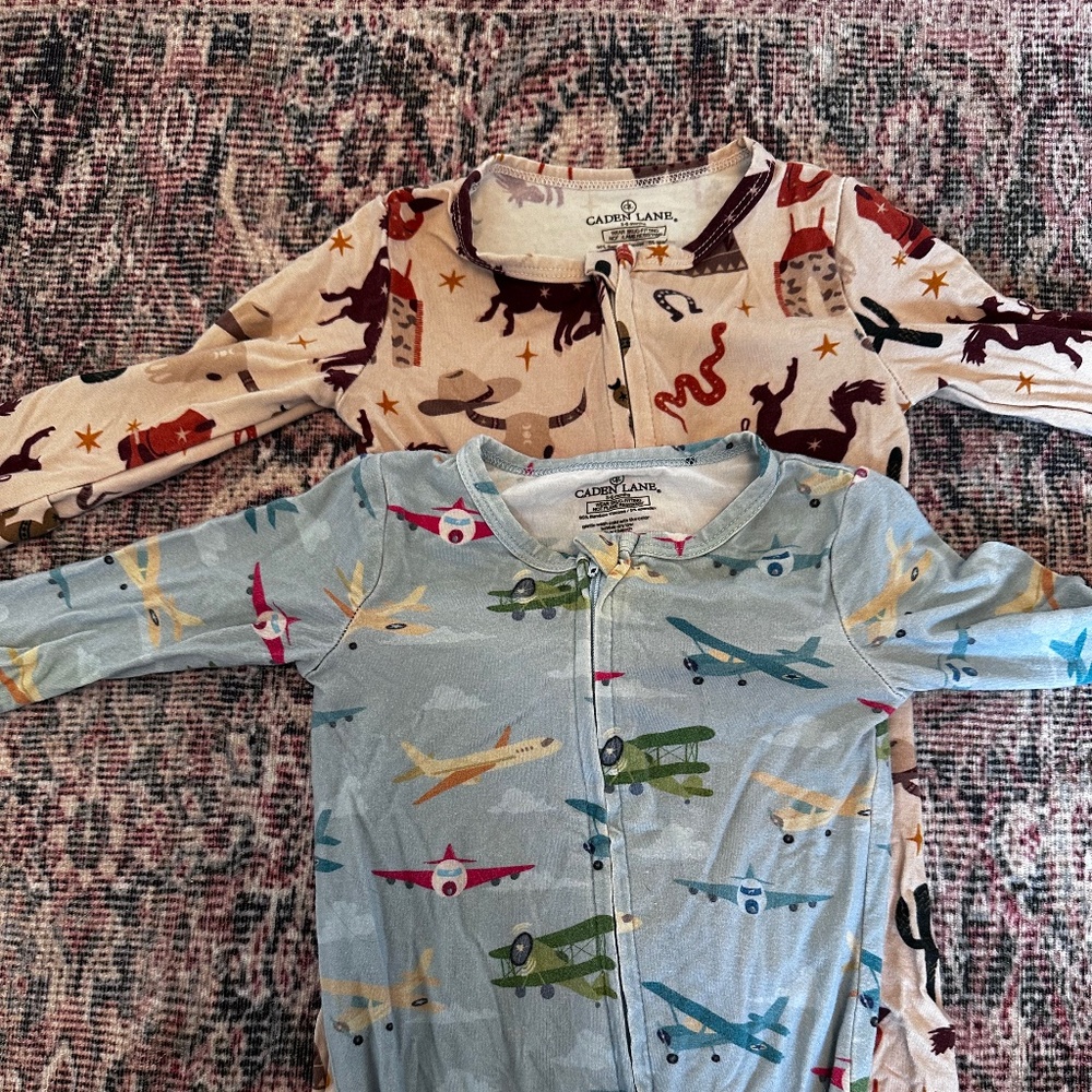 Caden Lane 3-6 month bamboo onesies